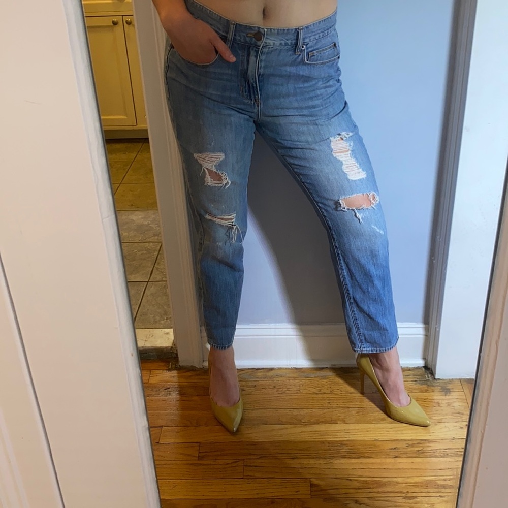 J Crew relaxed fit ripped jeans